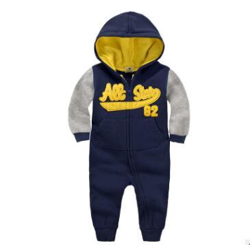 Copiii Onesies Haine de toamnă și iarnă pentru bebeluși Plus Catvet Hood cu mâneci lungi Romper Romper Îmbrăcăminte pentru copii