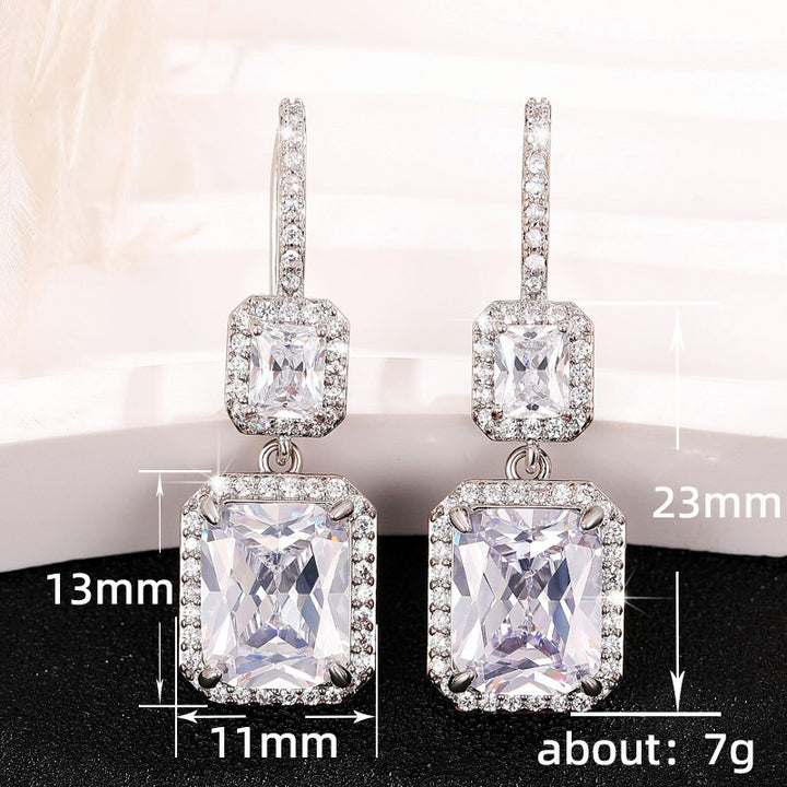 Women's French-style Zircon Earrings