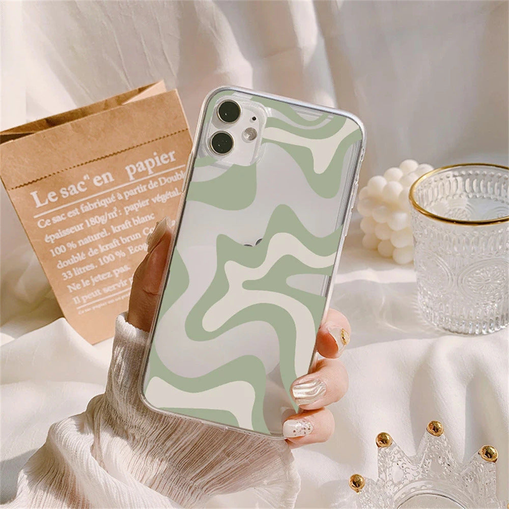 Striped Wave Transparent Phone Case