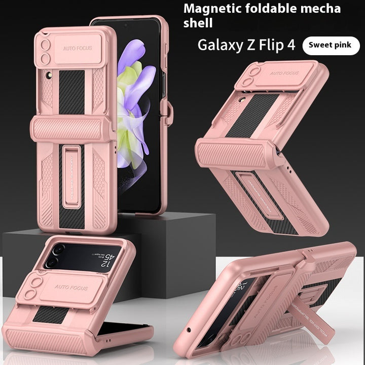 Phone Case All Wrapped Creative Foldable Screen Mech Business Drop-resistant Protective Cover