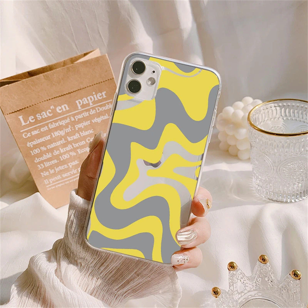 Striped Wave Transparent Phone Case