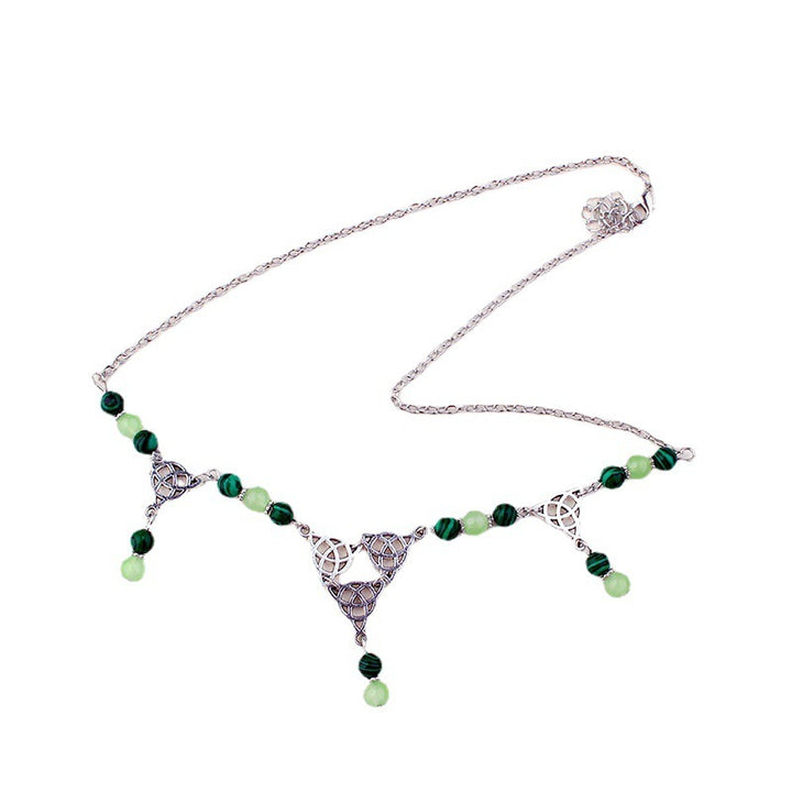 Gothic Irish Knot Neck Peacock Lvzhu Necklace