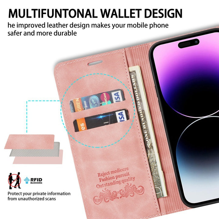 Mobile Phone Leather Wallet Card-inserting Mobile Phone Protective Case