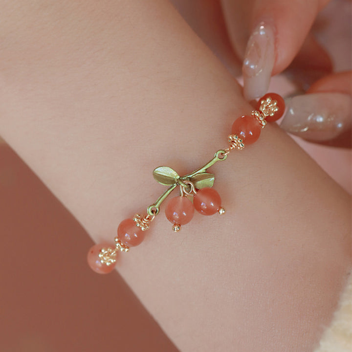 Mori Style Cherry Bracelet Antique Style