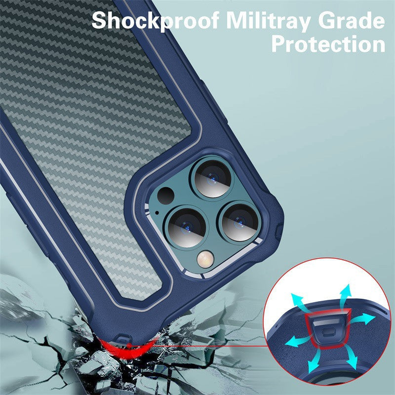 Carbon Fiber Pattern Shatter-resistant Mobile Phone Case