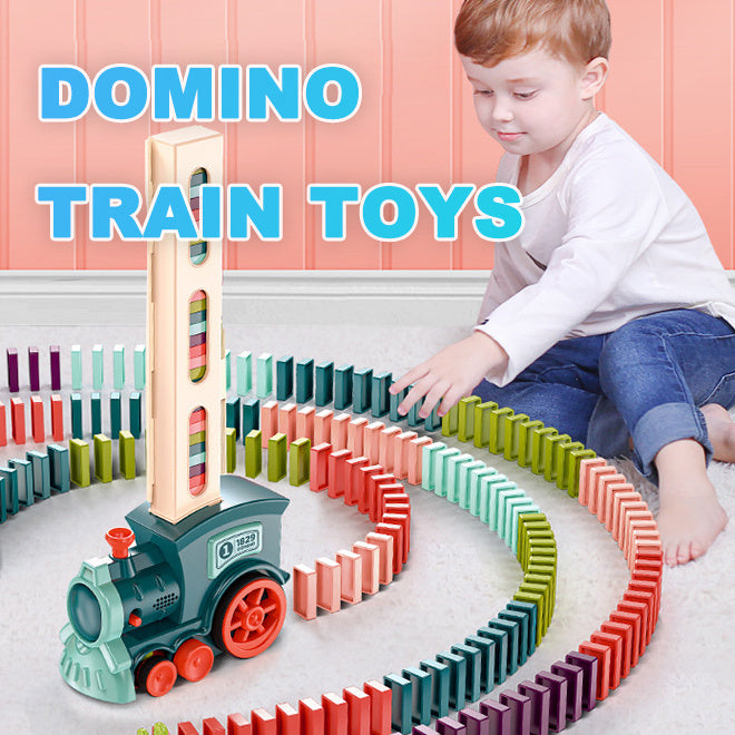 DOMINO TRAIN JOYS TOY JOYS PUZZLE A MAȘTE ELIBERARE AUTOMATĂ LICENȚIE LICENȚIE ELECTRIC BLOCELE