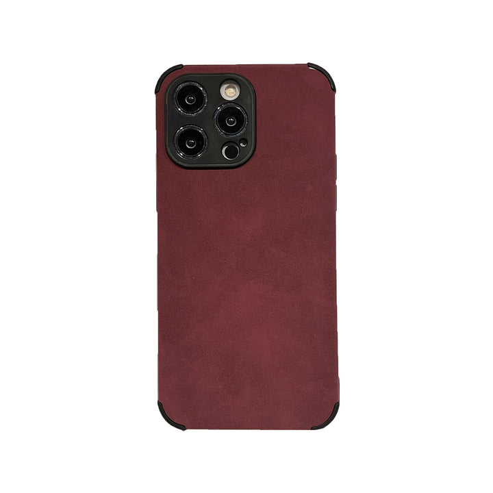 Solid Color Silicone Lambskin Phone Case