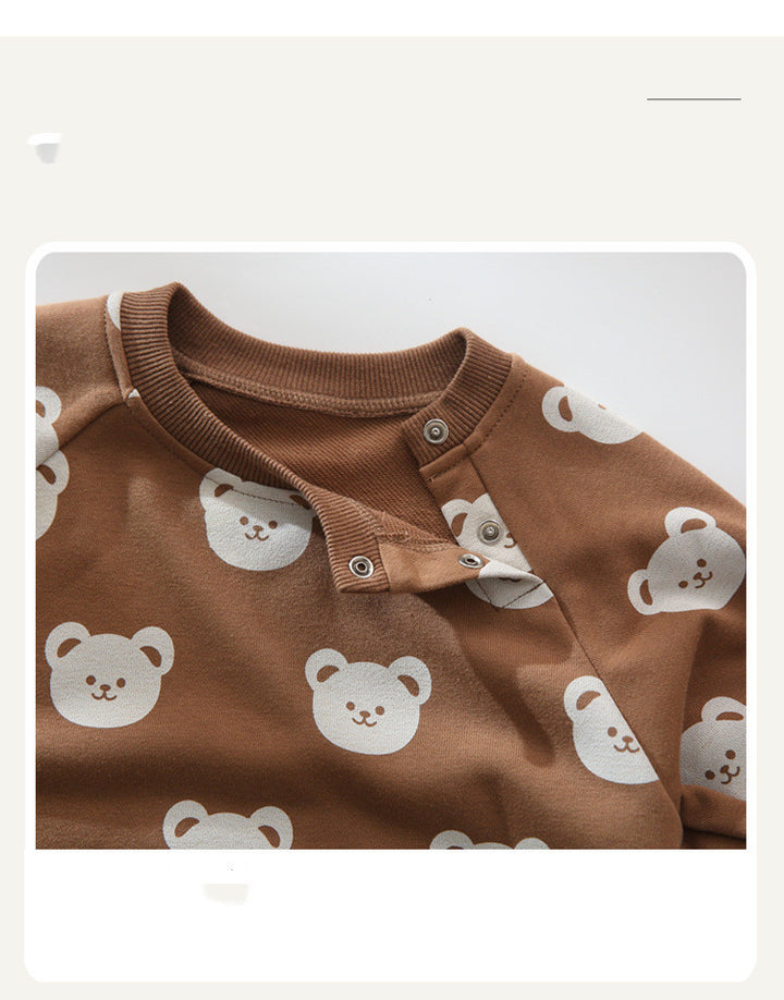 Cotton Baby Cartoon Print Romper