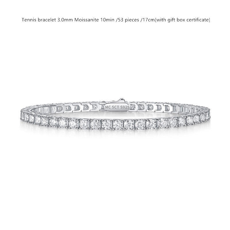 Sterling Silver D Color Moissanite Brățară pentru femei