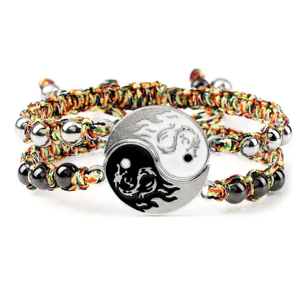 New Magnet Taiji Dragon Totem Yin And Yang Fashion Bracelet