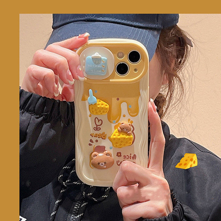 Gold Gold Brevet Bear iPhone14pro carcasă