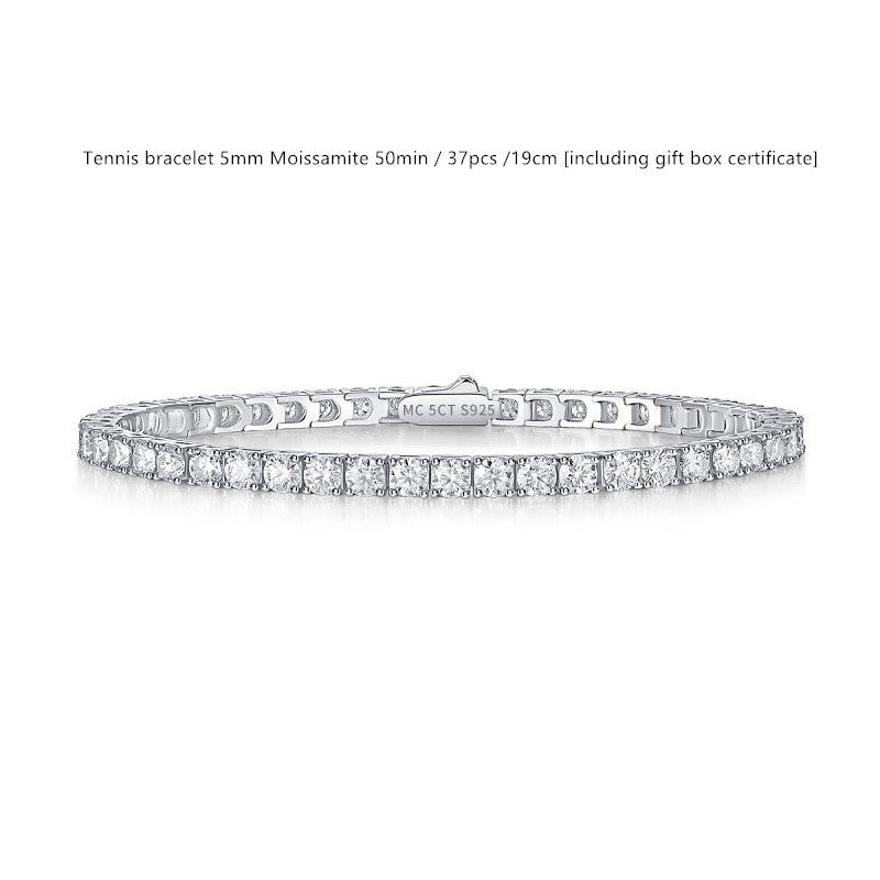 Sterling Silver D Color Moissanite Brățară pentru femei