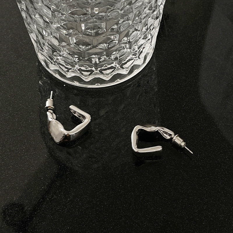 European And American Metal Personality Irregular Ear Studs