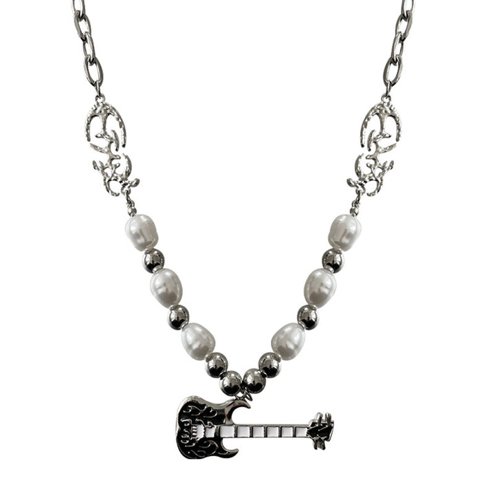 European And American Punk Guitar Pearl Necklace