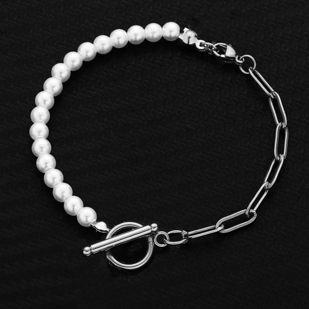 European And American Fashion Stainless Steel Return Chain OT Buckle Stitching Bracelet