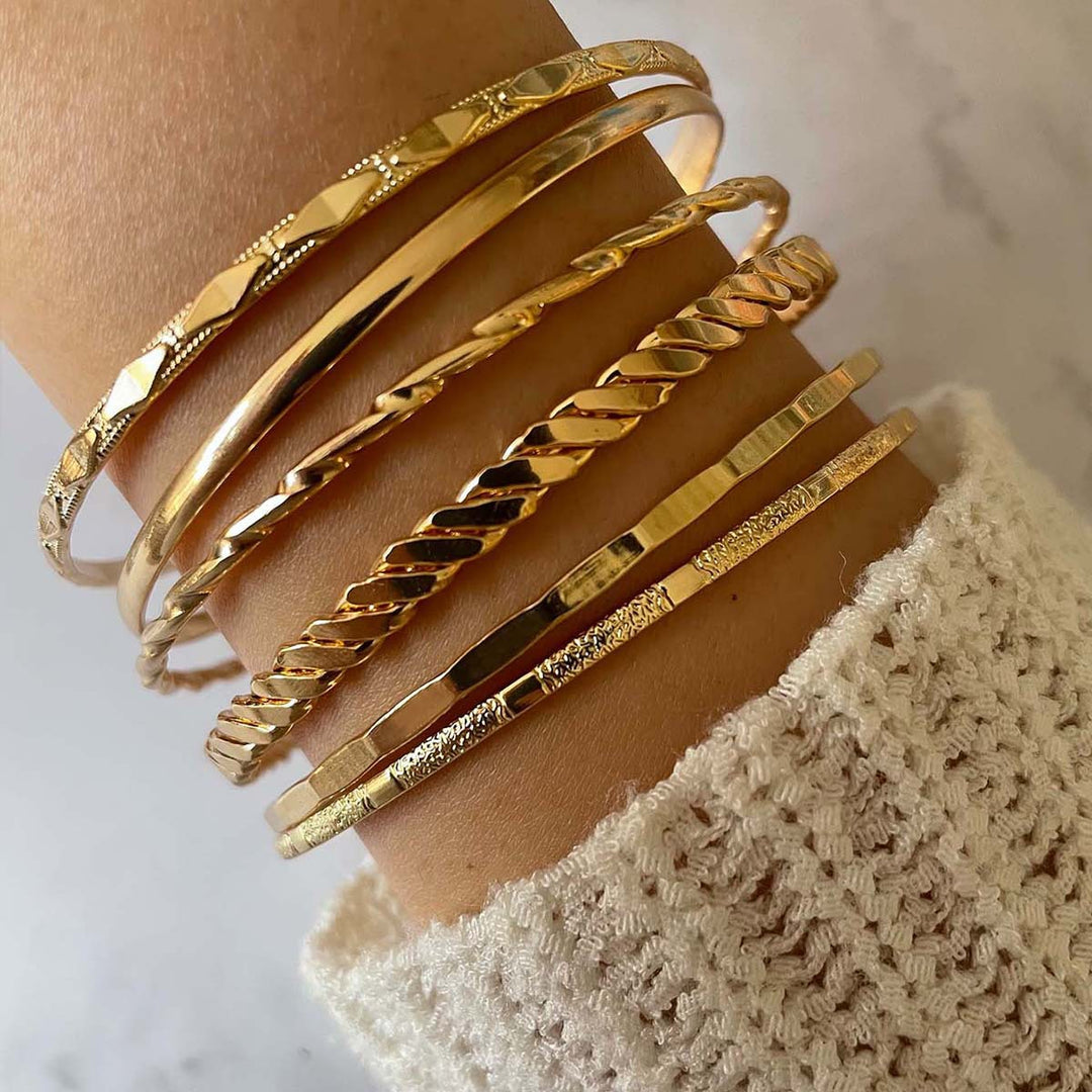 Brățară cu lanț de metal boem pentru femei Geometric Gold Culoare Groasă Link Link Link Bangle feminin Bijuterii de modă