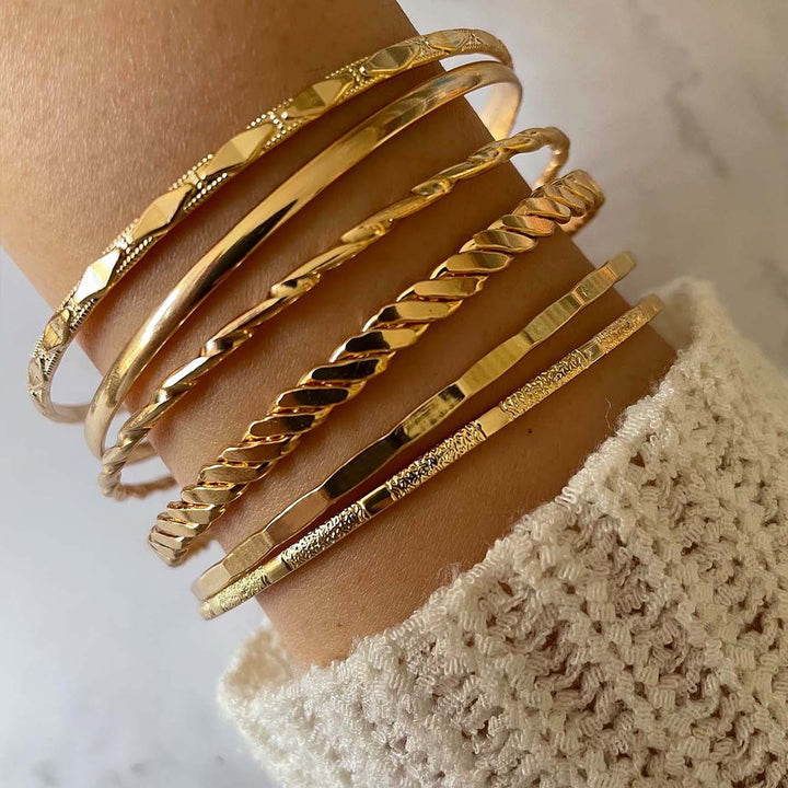 Brățară cu lanț de metal boem pentru femei Geometric Gold Culoare Groasă Link Link Link Bangle feminin Bijuterii de modă