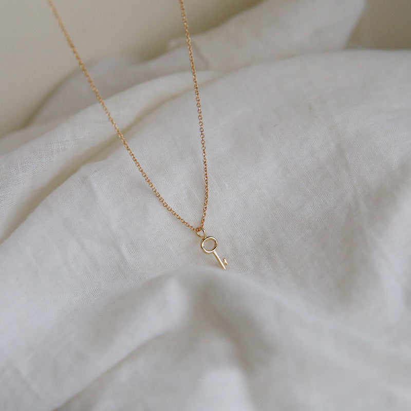 Fashion Simple Sterling Silver Plated K Gold Clavicle Chain