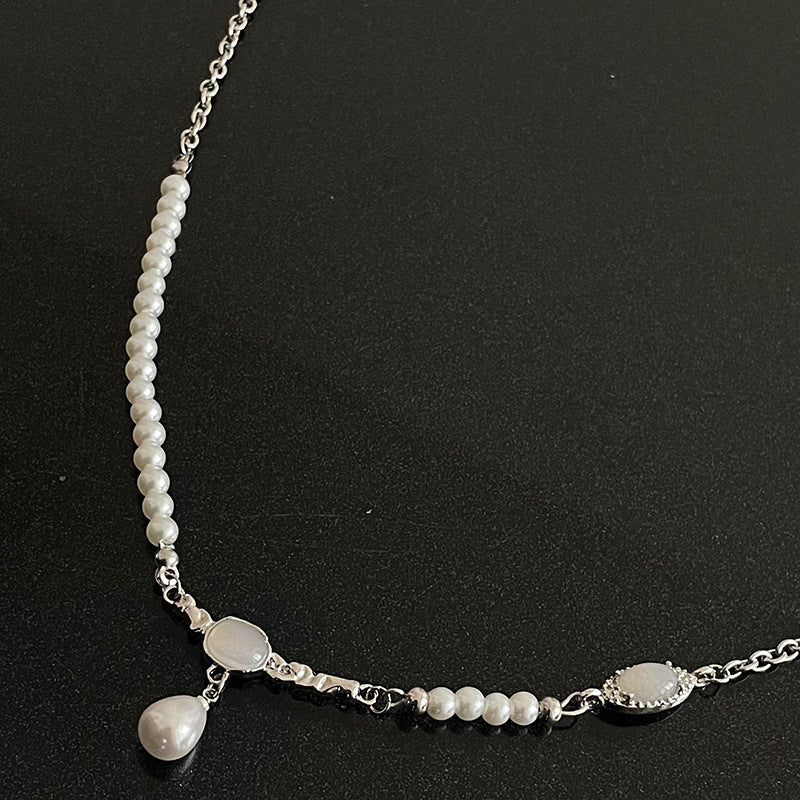 Special-interest Design Water Drop Pearl Pendant Necklace