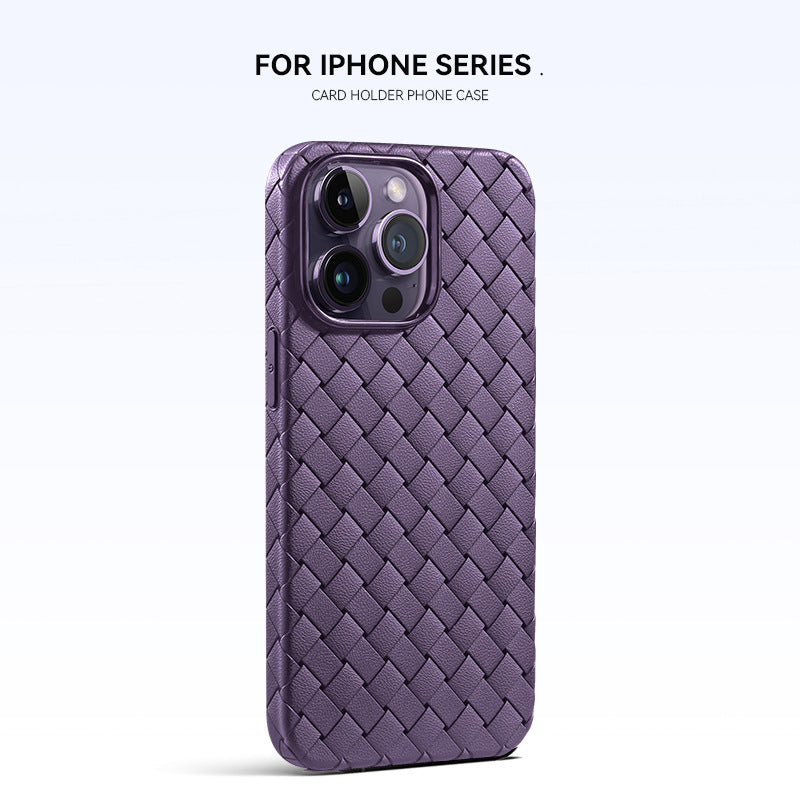 Woven Pattern Phone Case Breathable Heat Dissipation Drop-resistant Protective Cover