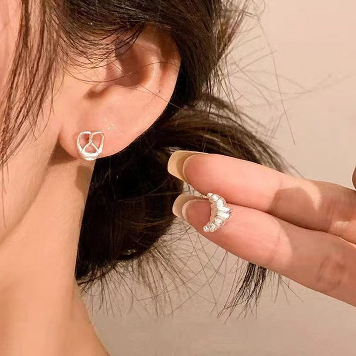 Design Alkaline Water Croissant AB Stud Earrings