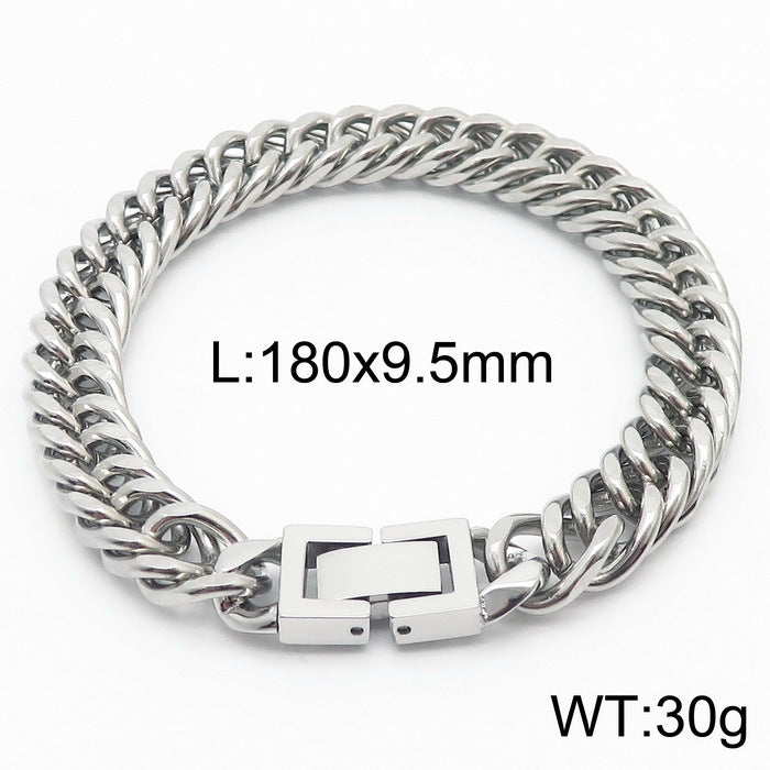 Cuban Link Chain Trimming Chain Jewelry Buckle Titanium Steel Bracelet