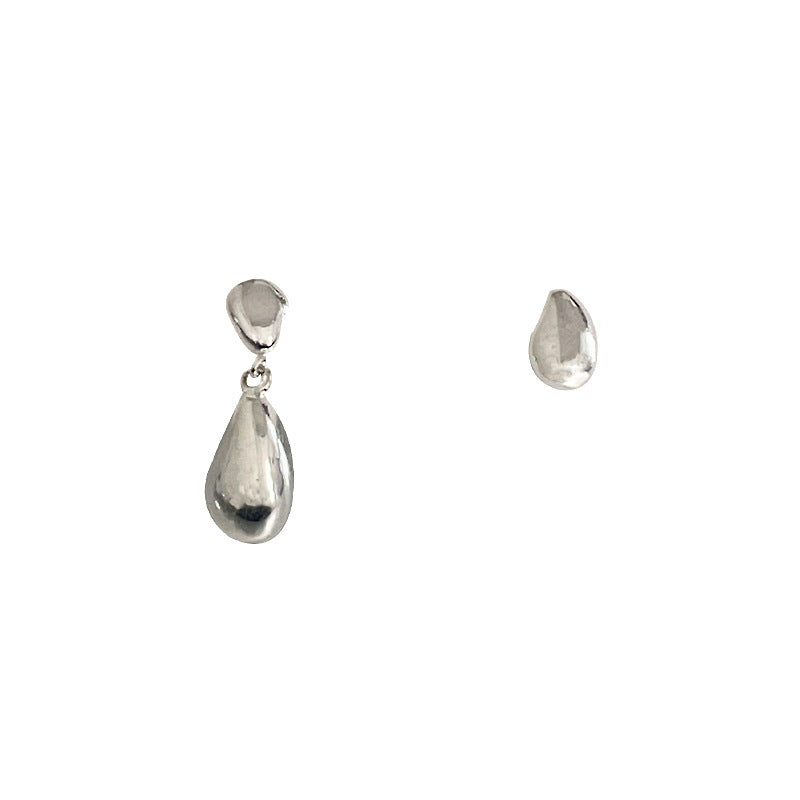 Advanced Metal Asymmetric Water Drop Ear Studs