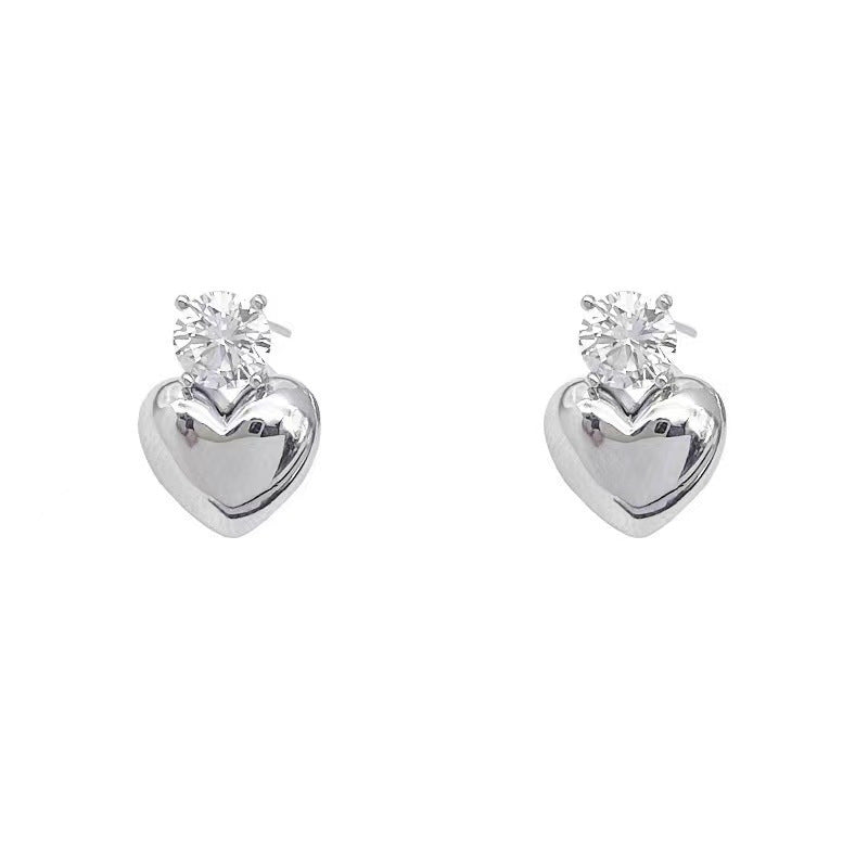 Rhinestone Love Women's Fashion Stud Earrings