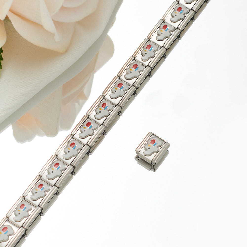 Stainless Steel Plated 18K Module Combination Bracelet