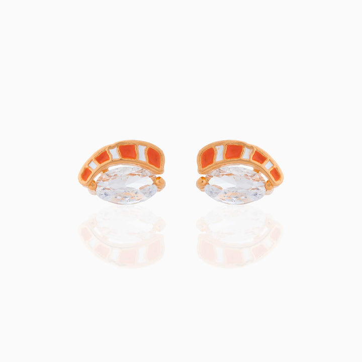 18K Real Gold Color-preserving Fruit Hamburger Series Ear Studs