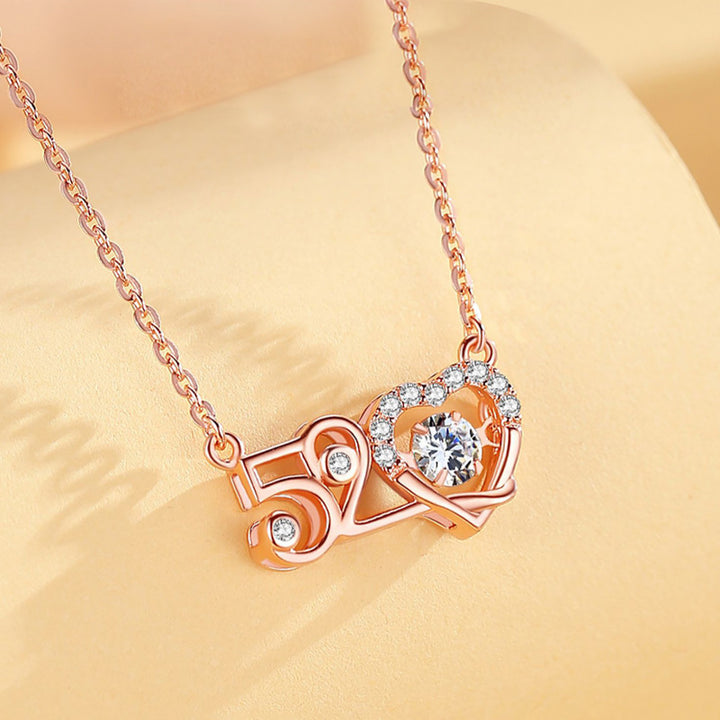 520 Beating Heart Necklace Women's Light Luxury Pendant Valentine's Day