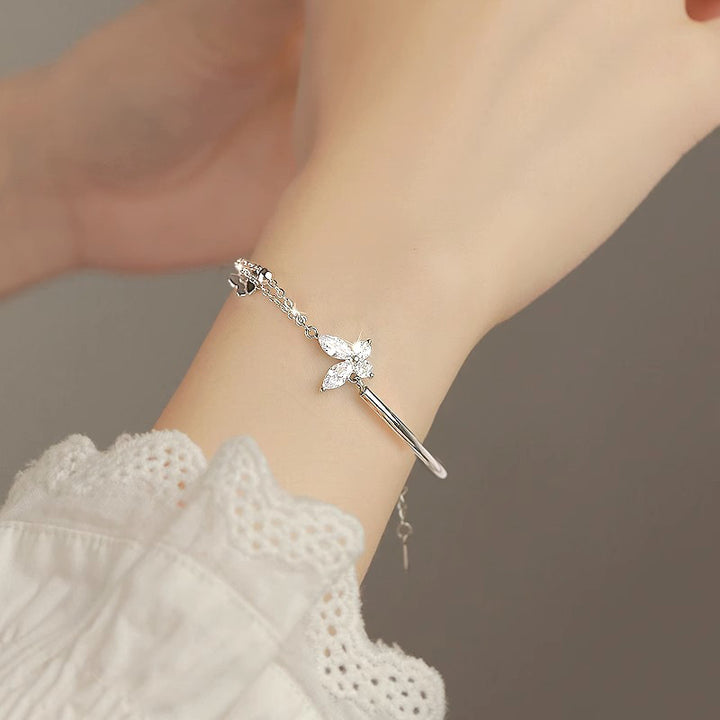 S925 Sterling Silver Butterfly Brățară Accesorii de argint pentru femei Light Luxury Minoritate rafinată