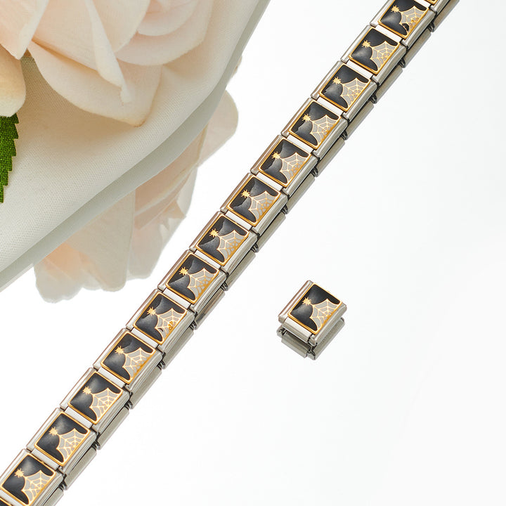 Stainless Steel Plated 18K Module Combination Bracelet