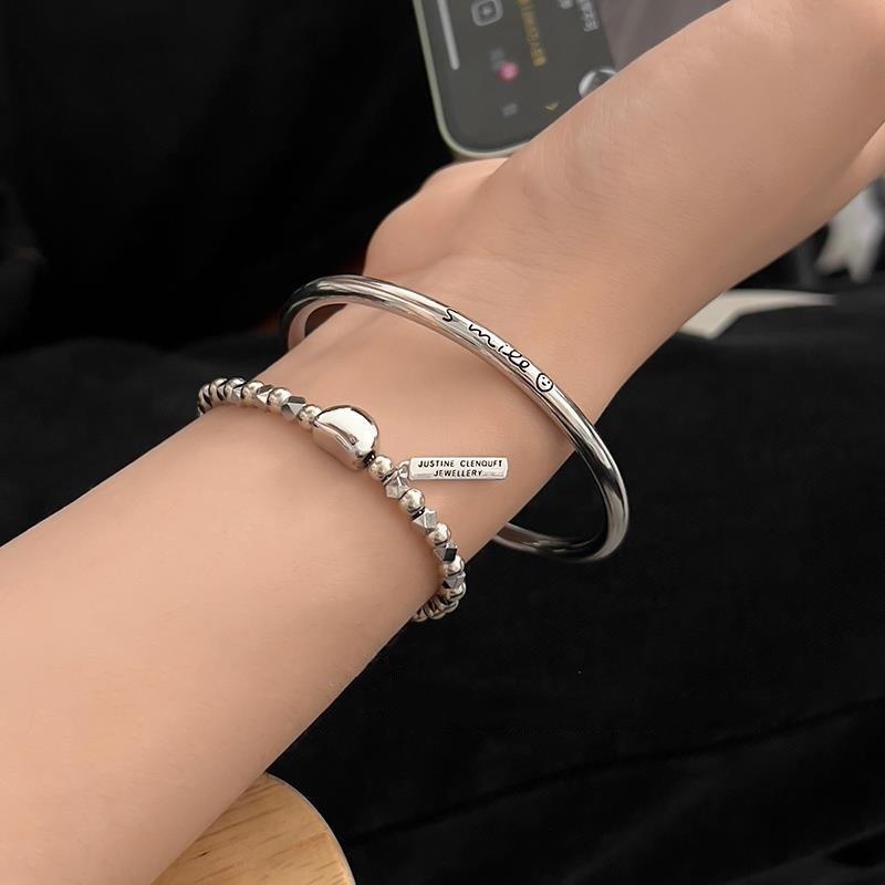 Simple Letter Smiling Face Bracelet Women's Retro Fashion