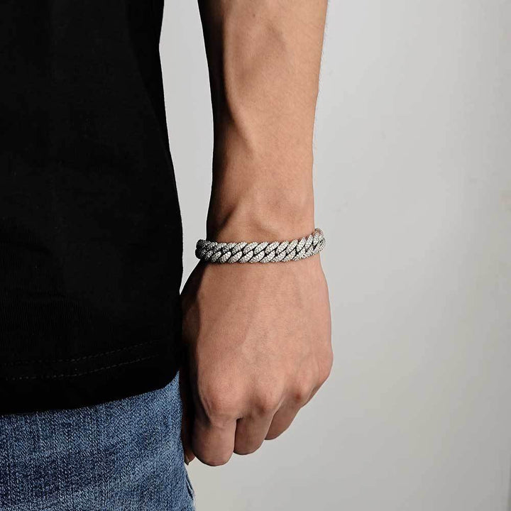 Fashion Brand Hip Hop 18k Brățară de zircon de aur