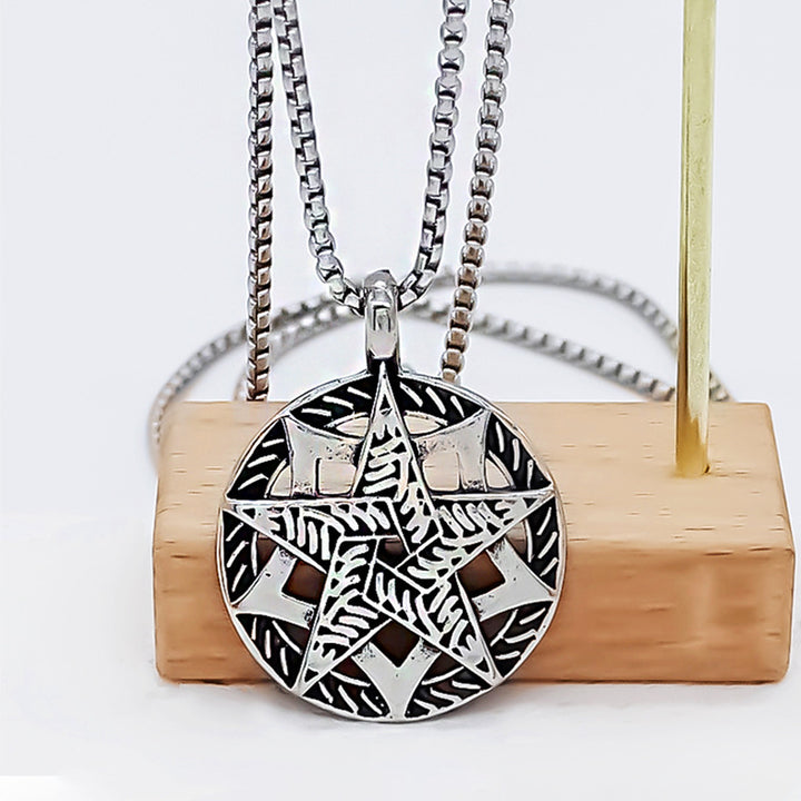 Asterisk Pendant Men's Metal Alloy Necklace