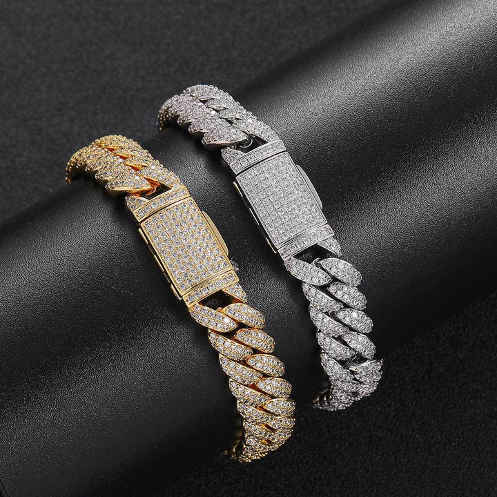 Fashion Brand Hip Hop 18K Gold Zircon Bracelet