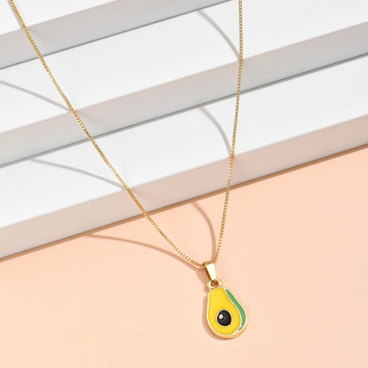 Simple Avocado Pendant Necklace For Women