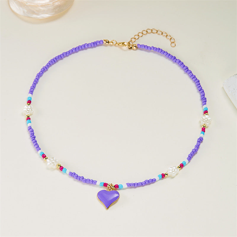 Flower Bead Necklace Female Fashion