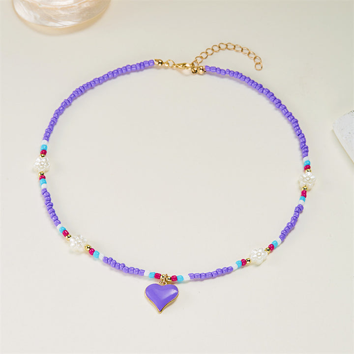 Flower Bead Necklace Female Fashion