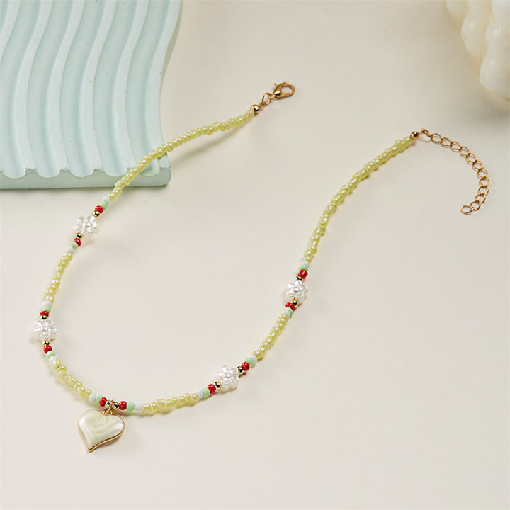 Flower Bead Necklace Female Fashion