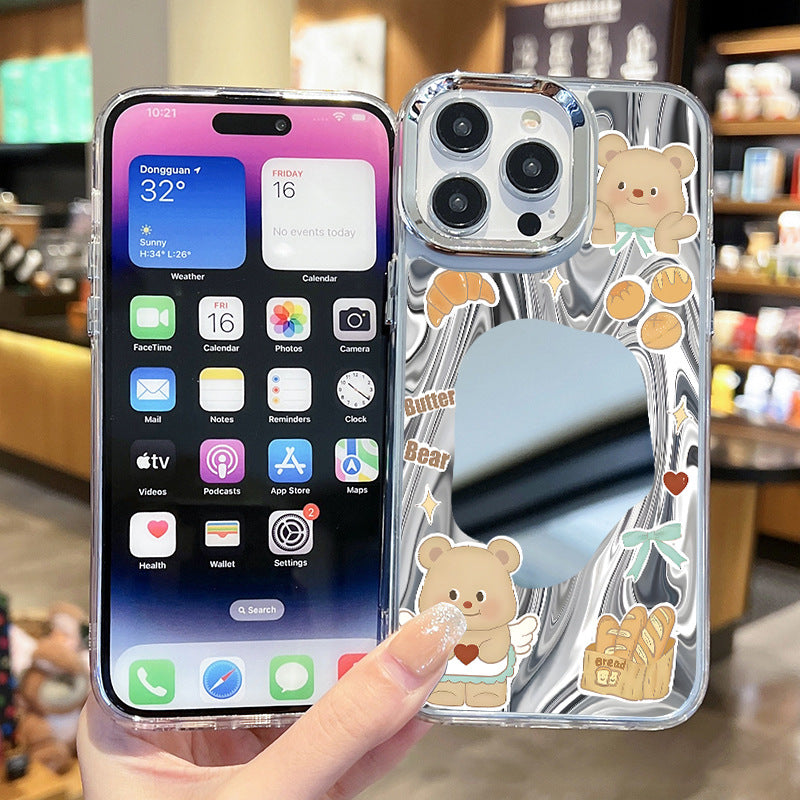 Pet Mirror Phone Case Cute Rabbit Protective Cover