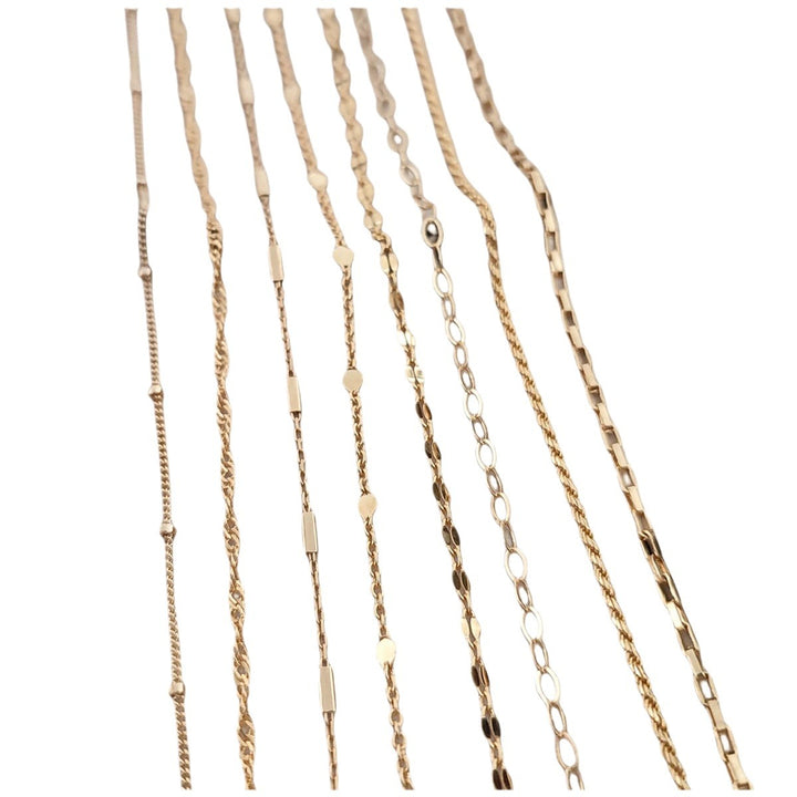 Bracelet Alloy Chain 8-piece Set Thin Chain Suit