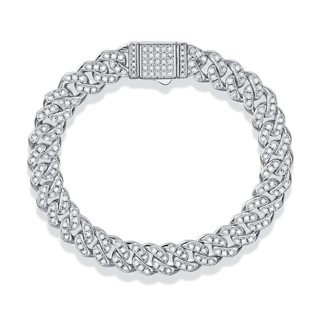 Silver Moissanite A Guiding Light Bracelet For Men And Women