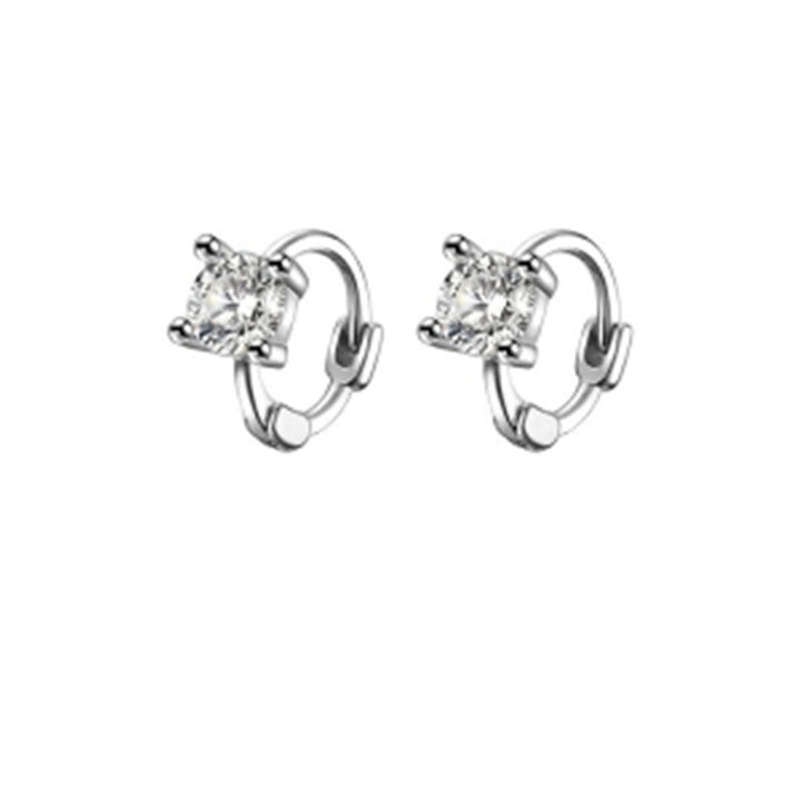 Small And Simple Zircon Stud Earrings Women's Design Sense