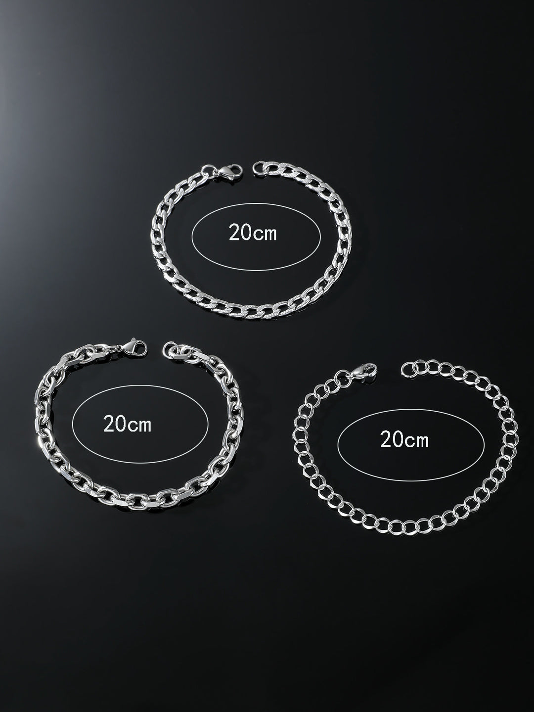 Simple Stainless Steel SUNFLOWER Three-piece Bracelet