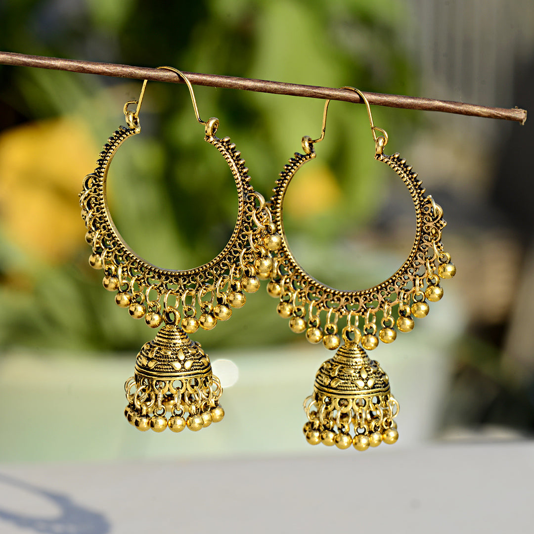 Creative Metal Tassel Earrings Bohemian India Nepal Retro