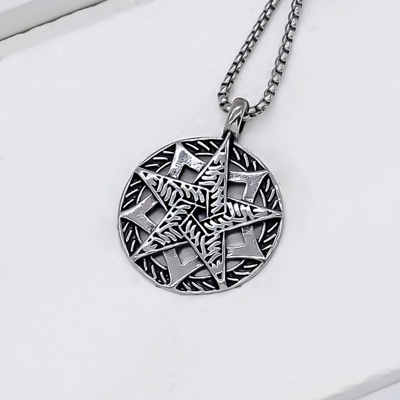 Asterisk Pendant Men's Metal Alloy Necklace