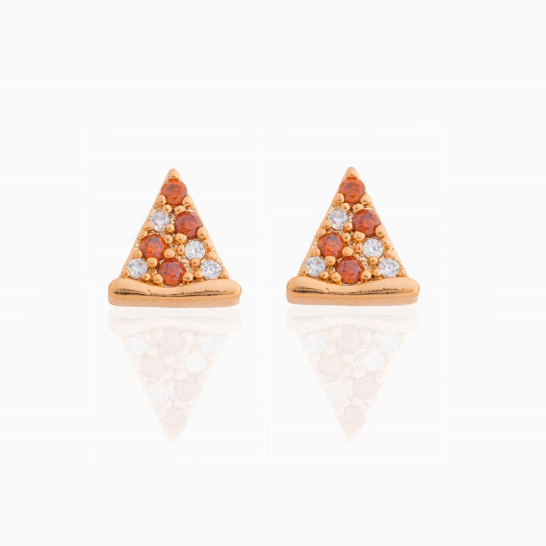 18K Real Gold Color-preserving Fruit Hamburger Series Ear Studs