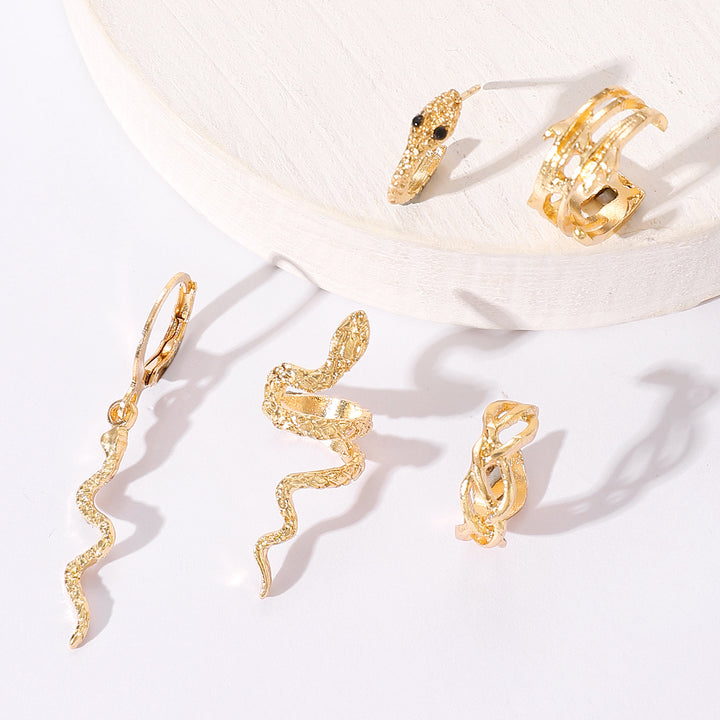 Fashion Simple Snake Leaf Five-piece Ear Clip